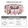 thumbnail image 5 of XMXT Waterproof Round Table Cloth, Pink Flat Flower Plants Tablecloth Polyester Table Cover for Home Kitchen Dining Party Room Decor, 60 inches, 5 of 8