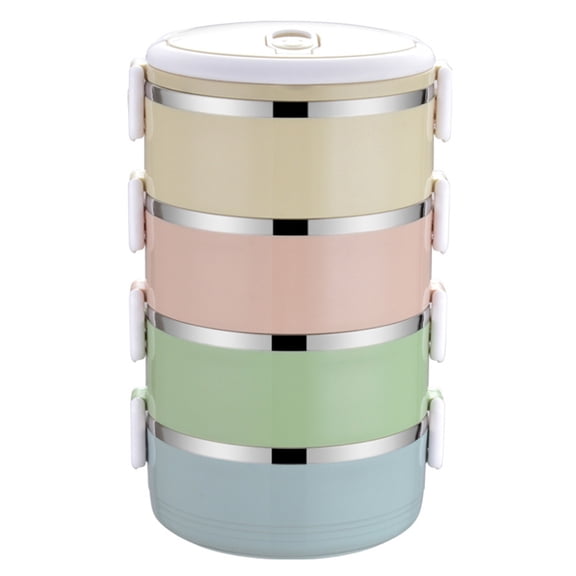 Portable Thermal Lunch Box Stainless Steel Bento Picnic School Food Container