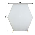 thumbnail image 3 of Efavormart 8ftx7ft Shiny Silver 2-Sided Spandex Fit Hexagon Wedding Backdrop Cover, 3 of 5