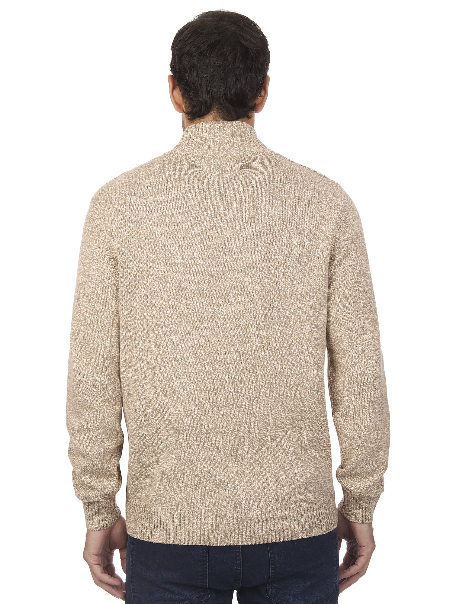 U.S. Polo Assn Men's Textured Yoke Full-Zip Sweater