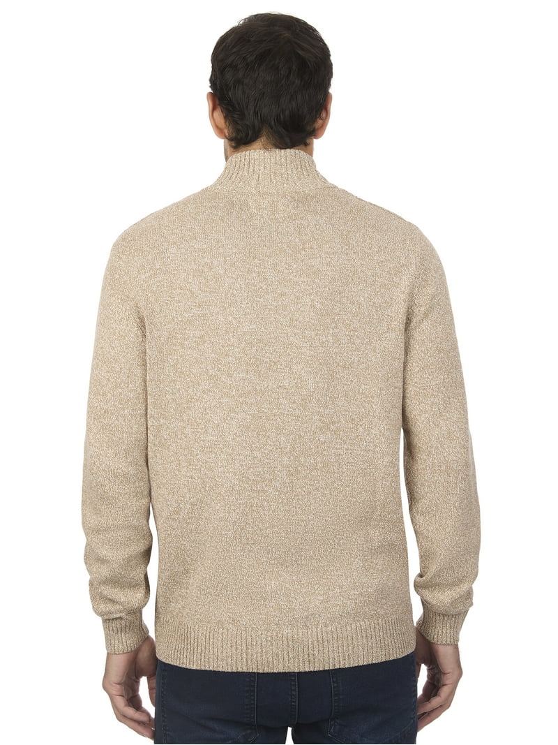 U.S. Polo Assn Men's Textured Yoke Full-Zip Sweater - Walmart.com