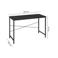 thumbnail image 3 of Escritorio Rectangular Estilo Industrial, Estructura Metálica, Ideal para Home Office Black, 3 of 6
