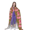 thumbnail image 4 of Honeii Cartoon Pigs Print Poncho Cape, Cloak Coat, Snuggly Hooded Wearable Blanket, Hooded Cape For Teenagers,Halloween Costumes-Small, 4 of 7
