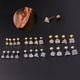 thumbnail image 1 of Pendientes de acero inoxidable con forma de triángulo amoroso y circonita cuadrada de cinco puntas de 3 mm a 5 mm, varilla fina de 20 g, con forma de bola giratoria y hueso de oreja para perforar las, 1 of 5