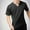 Black, variant on Undershirts For Men Pack Qiggri Men's Casual And Fashionable Solid Color V Neck Short Sleeved Sports And Fitness Training Top Mens T-Shirts