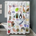 thumbnail image 3 of CafePress - Alphabet Animals - Unique Fabric Shower Curtain 70" x 72", 3 of 3