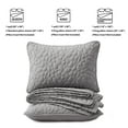 thumbnail image 5 of Bonlino Quilt Bedding Set Queen Size - Lightweight Quilt Set Summer Farmhouse Grey, Soft Bedding Bedspread Coverlet Modern Quilt with 2 Pillow Shams for Bedroom Home Bed All Season (Queen, Grey), 5 of 6