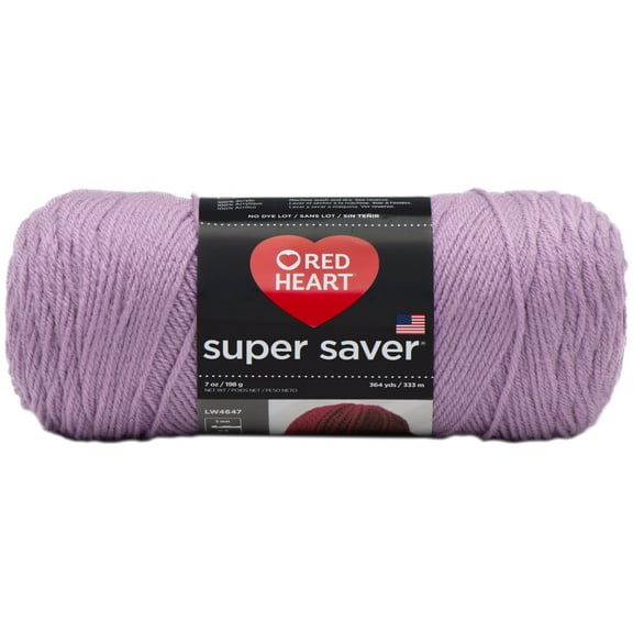 Red Heart Super Saver Orchid Yarn - 3 Pack of 198g/7oz - Acrylic - 4 Medium (Worsted) - 364 Yards - Knitting/Crochet