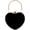 Black, variant on Heart Shape Evening Bag Party Clutch Handbag Chain Shoulder Bag