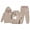 A-Khaki134, variant on JAJAHO Girls Sweatsuit 2 Piece Outfits Heart Printed Long Sleeve Hoodie And Sweatpants Jogger Set For Kids 2-13Y