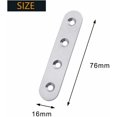thumbnail image 2 of Stainless Steel Flat Brackets, 10 Pieces Metal Assembly Legs, Flat Straight Fixing Brackets, Metal Plates Flat Corner Brackets, for Repair Connection Furniture Fixings, 2 of 4