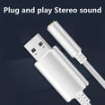 thumbnail image 6 of YIGSECU USB to 3.5mm Sound Adapter External Stereos Sound Card for /PC/Laptop, Microphones-Supported USB to Headphone Adapter, 6 of 7