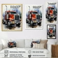 thumbnail image 4 of Designart "Heavy Duty Hauler Red Semi Truck II" Truck Floater Framed Canvas Print, 4 of 7