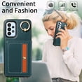 thumbnail image 4 of Allytechgroup Wallet Case for Samsung Galaxy A23 4G, Shockproof PU Leather & TPU Flip Stand Slim Fit with Card Slots and Ring Holder Shoulder Strap, Stay Stylish and Organized, Cyan, 4 of 11