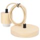 thumbnail image 4 of Portalámparas colgante de madera E27, accesorio de iluminación Vintage, Base de luz colgante de techo de madera, 220V, 4 of 5