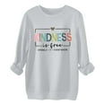 thumbnail image 3 of Women's Sweatshirts 2025 Kindness Sweatshirt Long Sleeve Crewneck Casual Pullover Tops Sweatshirt for Women, 3 of 6