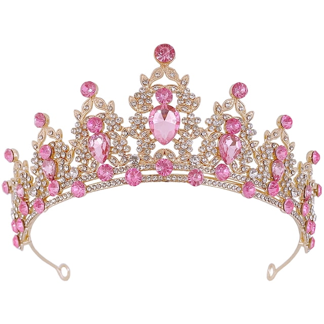 KAKOWELY Tiara nupcial de cristal, corona, tiara, tocado de boda, diadema de cumpleaños, accesorio para el cabello