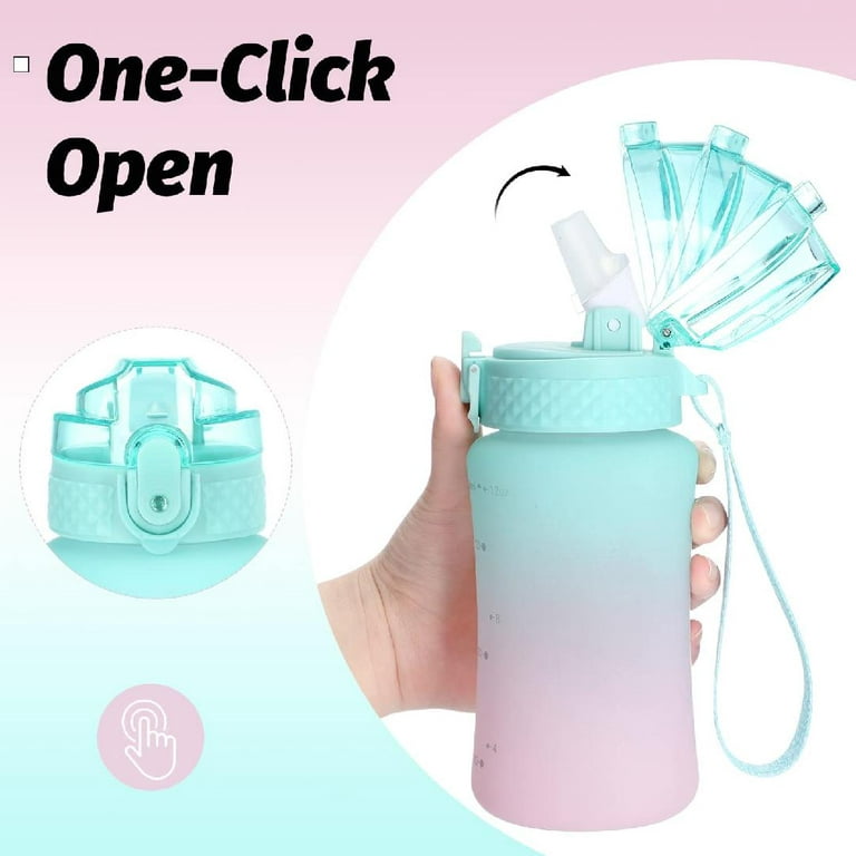 Diller Mini Plastic Water Bottle without Straw 10 oz Small Plastic Bottle  BPA Free & Safe for Girls Kids Fast Flow Durable for Milk Tea (Orange)