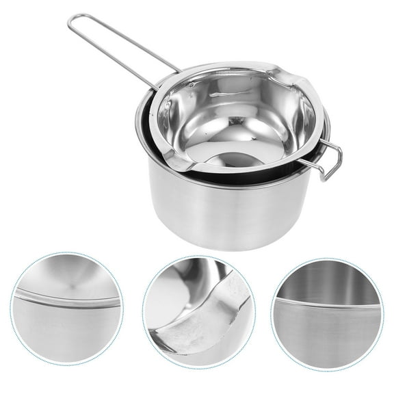 RUNROTOO Double Boiler Melting Pot Set Stainless Steel for Kitchen Utensil 6.3x6.3x3.5in 1Set
