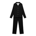 thumbnail image 5 of Samdudou Mens Pajamas Set Long Sleeve Button Down Sleepwear Classic Notch Collar Solid Two Piece Lounge Suit Pjs for Home Working Remote and Weekend Resting Time, 5 of 9