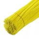thumbnail image 3 of 100 piezas de limpiadores de pipa flexibles de chenilla de poliéster de color puro, juguetes hechos a mano para niños, educación temprana, amarillo claro, 3 of 5