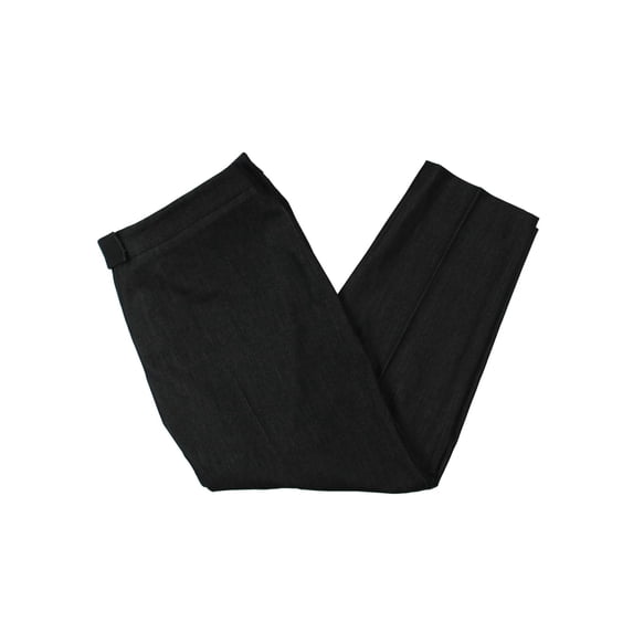 Anne Klein Womens Heathered High Rise Cropped Pants