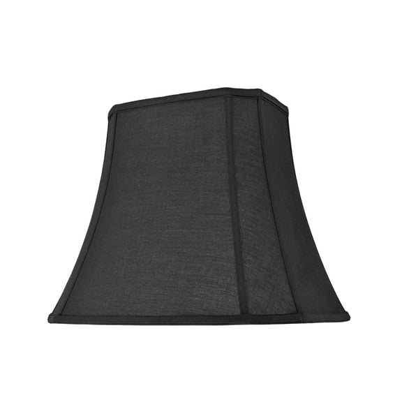 Aspen Creative 34046 Transitional Oblong Cut Corner Bell Spider Construction Lamp Shade in Black, 12" wide (10" x 12" x 13")
