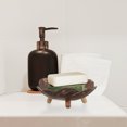 thumbnail image 2 of Jabonera con drenaje Bandeja de almacenamiento en forma de hoja Organizador de encimera Contenedor Soporte para interior Baño, 2 of 6