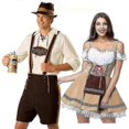 thumbnail image 1 of Traditional Couples Oktoberfest Costume Parade Tavern Bartender Waitress Outfit Cosplay Carnival Halloween Fancy Party Dress, 1 of 3