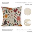thumbnail image 4 of flowers rabbits bunny Linen toss pillowcase decoration pillowcase gifting preferred 24x24 inch cushion cover sofa pillowcase sofa bedroom living room car, 4 of 8