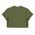 thumbnail image 5 of Crop Tops for Men Fashion Casual Short Sleeve Crew Neck Pullovers Summer Lightweight Breathable Regular Fit Solid Color Beach Tshirts Army Green M, 5 of 5