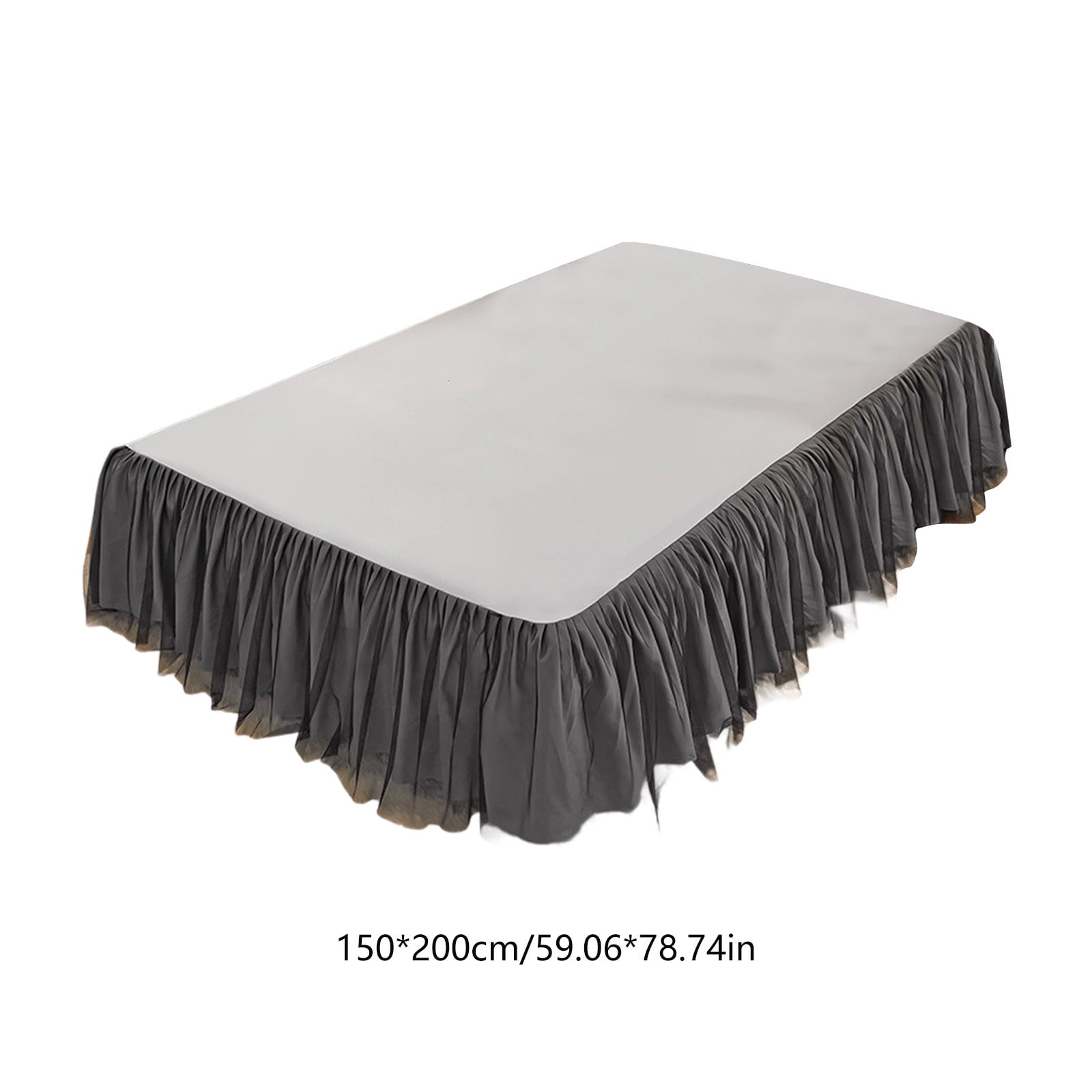 Split Corner Dusts Ruffle, Wrinkle & Fade Resistance Bed Skirt, Bedskirt for Adjustable Bed Microfiber Fabric, Defend Slipes Mattress Cover Mesh Bed Skirt Protector with Dusts Barrier, 59x79in