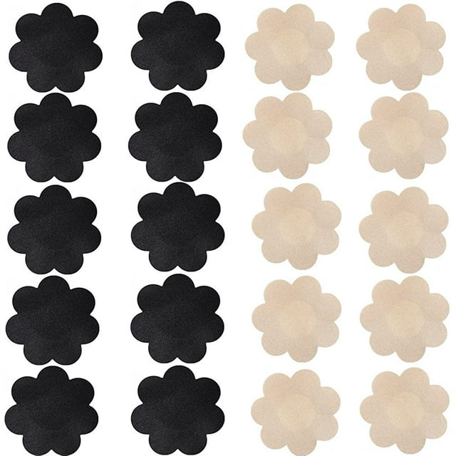 Nippleless Cover, 20 Pairs SelfAdhesive Disposable Bra Gel Petals Pad