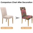 thumbnail image 7 of Vintage Artistic Paisley Bohemian Dining Chair Covers Set of 4 with Colorful Floral Ethnic Retro Pattern Washable Polyester Stretch Slipcovers Removable Protector for Classic Dining Room, 7 of 7