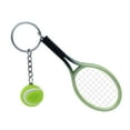 thumbnail image 4 of HINTRMENT 1Set Mini Tennis Racket Keychain Green PVC Mini Tennis Key Chain for Tennis Lovers, 4 of 6