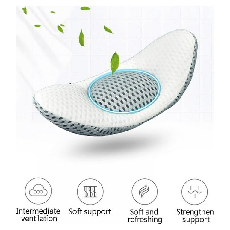 Lumbar Pillow for Sleeping, Lower Back Support Pillow Waist Sciatic Pain  Relief Cushion for Pregnancy Bed Rest - Side, Back and Stomach Sleepers
