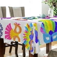 thumbnail image 3 of Coolnut Mardi Gras Tablecloth, Waterproof Washable Polyester Square Table Cover, Durable Tablecloth for Kitchen Dining Table Party Decor, 54"x54", 3 of 7