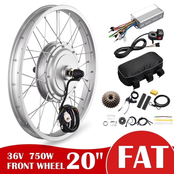 Yescom Electric Bicycle 24" Front Wheel E-Bike Conversion Kit 36V 750W Throttle Controller