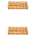 thumbnail image 1 of Bearachild Soporte de para vaso de chupito, soporte de almacenamiento para vasos de bebida para fiesta en casa, 12 agujeros 12 hoyos 2piezas, 1 of 1