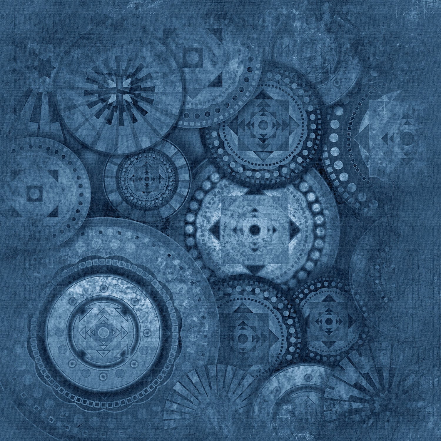 "Geared Connections" Painting Print on Wrapped Canvas