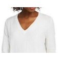 thumbnail image 2 of MAISON JULES $19 Womens New White V Neck Long Sleeve Casual Sweater L B+B, 2 of 3