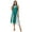 Green, variant on Doomiva Womens Color Block Halter Split Sheer Mesh Irregular Hem Dance Performance Leotard Dress Black XL