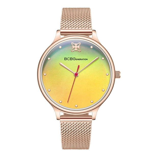Reloj para Dama BCBG Max Azria Extensible de Acero Dorado Rosa