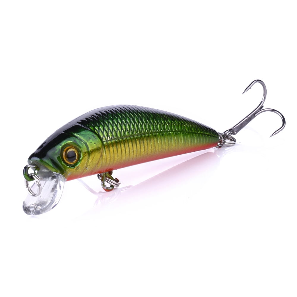 HENGJIA Minnow Fishing Lures Kit with Treble Hooks for Saltwater Freshwater, Lure kit for Trout Bass Salmon Fishing,8PCS