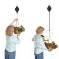 TSV 4pcs Plant Pulley, Retractable Pulley Plant Hanger, Hanging Flower