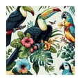 thumbnail image 4 of Acheng Tropical Birds and Plants Square Tablecloth Full Width Single-Sided Printing 100% Polyester Fiber 52*52, 4 of 8
