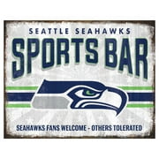 Seattle Seahawks 12" x 8" Sports Bar Metal Sign