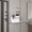 White#2, variant on Wooden Cabinets, Bar- coffee cart 38" H, Kitchen or living room cabinet storage, with 8 bottle racks, a central shelf with 1 Cup holders, ideal for storing glasses, Light Gray, Living Room Cabinets