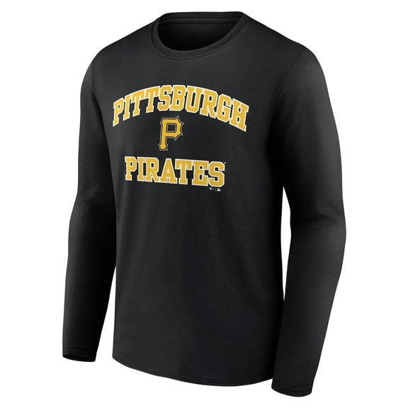 Men's Black Pittsburgh Pirates Team Heart & Soul Long Sleeve T-Shirt