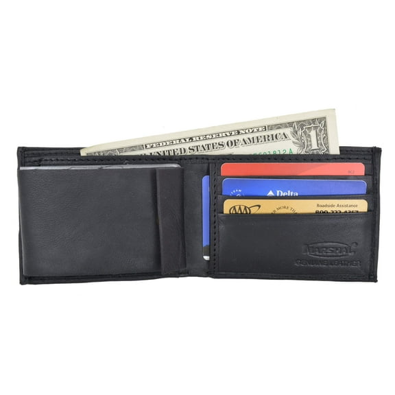 Swiss Marshal Soft Premium Leather Men's Bifold Wallet W/ Removable Leather Credit Card Case SM-P1154